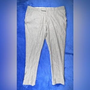 Suitsupply Dress Pants Mens 40x32 Gray Wool Brescia Vitale Barberis Flannel